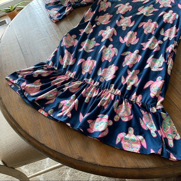 Simply Southern bell sleeve turtle print dress - Picture 9 of 16